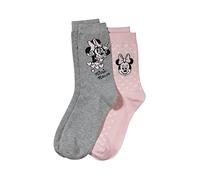 ONOMATO! Minnie Mouse - Calcetines para mujer (2 unidades), multicolor, 35-38