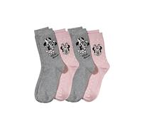 ONOMATO! Minnie Mouse - Calcetines para mujer (4 unidades), multicolor, 35-38