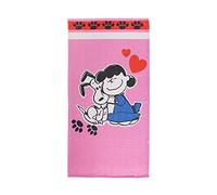 ONOMATO! Snoopy - Toalla de playa (70 x 140 cm, mezcla de algodón), color rosa
