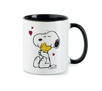 ONOMATO! Taza de Snoopy y Woodstock de Peanuts, taza de café de cerámica 330 ml, taza de té de dibujos animados, taza de regalo de Peanuts para mujeres, hombres y niños para Navidad