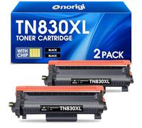 Onorigi TN830XL - Cartucho de tóner de Repuesto para Impresora Brother TN830XL TN830 XL para Impresora Brother HL-L2460DW DCP-L2640DW HL-L2400D HL-L2480DW HL-L2405W MFC-L2820DW (2 Negros)