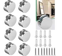 Onous 8 piezas de fijación de abrazadera espaciadores para vidrio acrílico imágenes de pared arte montaje de tornillos aleación de zinc clip espejo soporte incluye 8 tornillos de acero inoxidable y 8