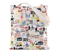 Onperpoe Bolsa de mano de teatro dramático, regalos de teatro musical de Broadway, bolsa reutilizable de gran capacidad, bolsa de comestibles para amantes del teatro, bolsa de hombro para amantes de