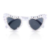 Onperpoe Gafas de sol divertidas para cumpleaños número 20/30/40/50, con diseño de Hello Twenty/Treinta/Cuarenta/Cincuenta cumpleaños, para decoraciones de cumpleaños, celebraciones, recuerdos de