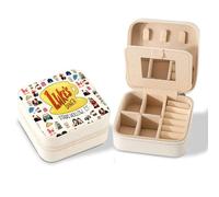 Onperpoe Gilmore Girls Merch - Joyero de piel resistente al agua con espejo para aficionados, mujeres, adolescentes, uso diario, organizador de joyas de viaje