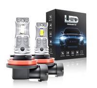 Onraying H11 LED, 7500K Ampoule H11 LED de Phares Voiture Automobile, 900% Luminosité, 1:1 Taille Halogène, IP68, 90000+ Heures de Duréde Ve, Plug-N-Play, Non Polarité