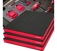 ONREVA Espuma para caja de herramientas, paquete de 3 unidades de 22 x 18 x 2 pulgadas, insertos de espuma para estuches, hojas de almacenamiento de polietileno para caja de herramientas, inserto de