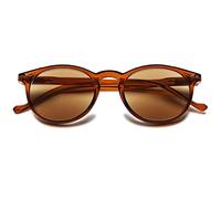 OnSaya Gafas de Sol de Lectura ovaladas for Exteriores, protección UV400, lectores solares, Mujeres, Hombres, Lentes clásicos Marrones y Grises (Color : Brown Frame Brown Lens, Size : 4.0 Dioptres)