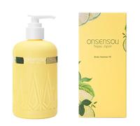 ONSENSOU limpiador corporal KABOSU gel de baño jabón corporal hidratante para piel seca. Espuma concentrada con queratina sin parabenos hecho en Japón aroma cítrico 300ml