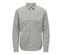 Onsgudmund LS Checked Shirt Noos, Egret, S