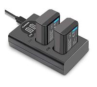 Onshida NP-FW50 Juegos de batería y Cargador para cámaras, 2 baterías de Repuesto 1200mAh para Sony ZV-E10 Alpha7 A7II A6500 A6300 A6000 A5100 A7RII A7SII A7S A7S2 A7R A7R2 A3000 A33 A35 A37 A55 NEX5