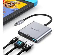 Onshida Switch Dock para Nintendo Switch, Adaptador USB C 3 en 1 a HDMI 4K, convertidor con USB a 3.0 y PD 100 W de Carga para MacBook Pro/Air, iPad, Samsung Dex