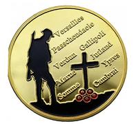 Onsinic 1pc 100 Aniversario Colección Coin Conmemorativa Moneda Arte Coleccionable Regalo Ejército Colección Colección Colección Regalo