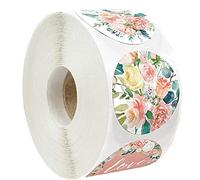 Onsinic 500pcs Flor Pegatinas Pequeña Empresa 8 Diverso Diseño del Rosa del De Redondos Adhesivo De Etiqueta Decorativas De Sellado Stickers Regalos, Boda, del Partido