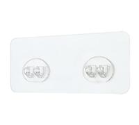 Onsinic 8 Paquete Adhesivo Adhesivo Pegatinas Colgando Ganchos Fuerte Sin Perforación Ganchos Colgantes Estante Canasta Jabón Plato Cocina Accesorios (Doble Gancho)