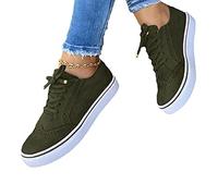 Onsoyours Zapatillas Deporte De Corte Bajo para Mujer Zapatos Planos De Lona Zapatos Zapatillas De Verano para Primavera Verde 37