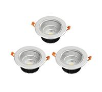 ONSSI® Foco Downlight LED 5W 500lm Marco Blanco Redondo Ø85mm Empotrables de Techo,Downlight Led Pequeño para Bar,Restaurante y Oficina (Blanco Neutro, Pack 3)