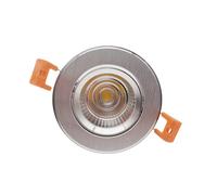 ONSSI® Foco Downlight LED 5W 500lm MarcoPlateado Redondo Ø85mm Empotrado,Downlight Led Pequeño para Techo (Blanco Neutro)