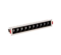 ONSSI Foco Led de Techo 20W 2200lm,(Blanco Cálido,3000k) Línea LED Downlight Rectángular Empotrado,Lampara de Techo de Tira Larga para Sala de Estar y Pasillo