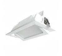 ONSSI Foco Proyecto de Techo LED 36W 3600lm, Rectangular 240x150 mm, (CCT Cambio en Blanco-Neutro-Cálido), Marco Blanco Empotrado