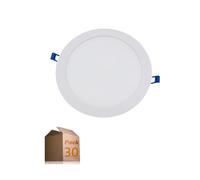 ONSSI Placa LED de Techo 20W 2000lm,Circular Φ220mm (Blanco Frío) SuperSlim Panel Downlight LED Empotrado (Pack 30)