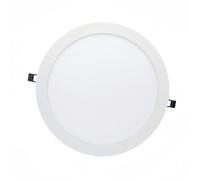 ONSSI Placa LED de Techo 24W Circular Φ298mm Superslim Panel Downlight LED Marco Blanco Empotrado (Blanco Neutro,4000k)