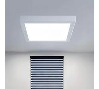 ONSSI Plafón de Techo LED 20W 2000lm, Cuadrado 220x220 mm,Blanco Frio 6000k Superficie Marco Blanco Panel LED Lámpara de Techo