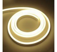 ONSSI® Tiras LED de Neón 220v (Blanco Neutro,15 Metros),12w/m COB Luz de Cuerda,Cada Corte de 10cm,Ip65 Impermeable con Enchufe de Interruptor y Pegatina,Neon Led Para Uso Interior y Exterior