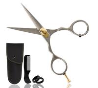 Ontaki Tijeras Barba Hombre & Peine Barba, Acero Japonés, 14 cm, Plata