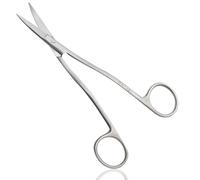 Ontaki Tijeras dobladas dobles para bordado a máquina, 16,5 cm, acero alemán, plateadas, tijeras curvadas, mango en ángulo, doble inmersión curvada, punta pequeña afilada para puntadas, manualidades