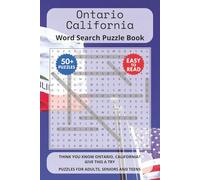 Ontario California Word Search Puzzle Book: Think you know Ontario, California? Give this a try. Puzzles for Adults, Seniors and Teens.