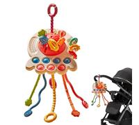 Ontessori Toys 27x13 cm - Juguete sensorial de actividad 1 año | Juguete de motricidad para tirar y empujar | Juguete colgante para cochecito y cama