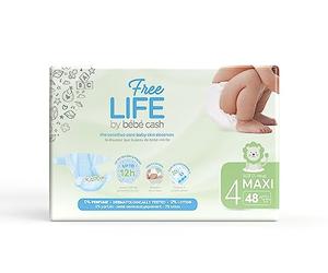 Ontex Freelife By Bebecash Maxi Taglia 4 7-18 Kg Girovita 38-60 Cm 48 Pezzi