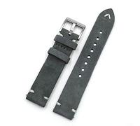 Onthelevel - Correa de piel de ante para reloj de pulsera de repuesto para hombre o mujer (18 mm, 20 mm, 22 mm, 24 mm)