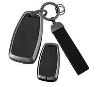 ontto Bolsa de metal y cuero para llave de Chevrolet, funda sólida para llave de coche con llavero para Onix Equino Orlando Cruze Spark Sonic Camaro Volt, color negro