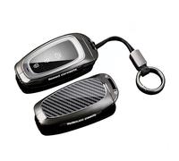 ontto Carcasa de aleación para llave de coche, compatible con Hyundai Tucson NX4 Hybrid NLine Nexo Santa Fe TM Ioniq 5 Sonata DN8 Funda para llave de coche, color negro
