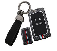 ontto Carcasa de silicona de metal para llave de coche, compatible con Alpine A290 GTS, compatible con Mitsubishi ASX 2023 2024 2025 2026 4 botones funda llave carcasa de metal con llavero