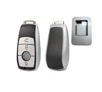 ontto Carcasa de TPU para llave de coche Mercedes A C E S G Clase GLC CLE CLA GLB GLS W177 W205 W213 W222 X167 AMG Funda para llave de coche Carcasa Llavero Funda de cuero plata