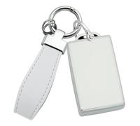 ontto Carcasa de TPU para mando a distancia para Volvo EX30 EX90 Polestar 1 2 3 4 2024 2025 NFC, funda protectora para llave de coche, funda protectora con llavero, soporte para llave, color blanco