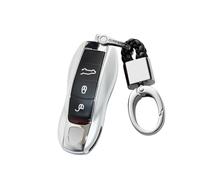 ontto Carcasa para Llave Plegable con Mando a Distancia para Porsche Macan Panamera 918 911 981 991 Boxster Cayenne Cayman de ABS plástico Funda Protectora para Llave con 3 Botones - Blanca