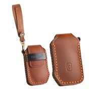 ontto Funda de cuero para llave de coche para Kia de 5 botones, funda suave y duradera para Ceed Cerato NIRO Forte 2018 en adelante, Marrón regular