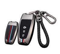 ontto Funda de metal para llave de coche, compatible con Ford Fusion Mustang Explorer F150 F250 F350 EcoSport Edge S-MAX Ranger Lincoln Mondeo Autoschlüssel Etui Schlüsselhülle Schlüsselanhänger 3