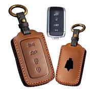 ontto Funda de piel auténtica para llave de coche Maserati Grecale 2023, funda inteligente antiarañazos, duradera, color marrón