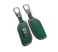 ontto Funda de piel para llave de coche, compatible con Dongfeng Forthing Friday EV/T5 HEV/Evo 3 botones, carcasa protectora para llave, color negro y verde