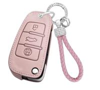 ontto Funda de piel sintética para llave de coche compatible con Audi A1 A3 A4 A5 A6 A7 A8 S1 S3 S4 S5 S6 S7 SQ5 SQ6 SQ7 SQ8 RS5 RS6 RS7 RS8 Q1 Q3 Q5 Q7 Q8 mando a distancia funda protectora llavero