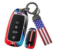 ontto Funda deportiva para llave inteligente compatible con Chery Tiggo 8 PRO Tiggo 8 PRO MAX Tiggo 7 PRO MAX OMODA 5 2021 en adelante, tira luminosa con llavero de bandera de Estados Unidos, rojo