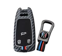 ontto Funda luminosa para llave de coche compatible con Audi A4 Avant B9 A5 2022 Q7 Q5 2017 TT TTS S4 S5 RS4 SQ5 Sportback F5 S5 RS5 carcasa de metal llavero 3 botones