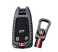 ontto Funda luminosa para llave de coche compatible con Audi A4 Avant B9 A5 2022 Q7 Q5 2017 TT TTS S4 S5 RS4 SQ5 Sportback F5 S5 RS5 carcasa de metal llavero 3 botones