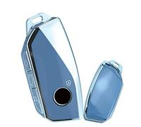 ontto Funda para Llave de Coche Apto para BMW X7 223i M Sport Active iX40 IX50 xDriveToure 7er G07 IX XM I7 Silicona TPU Funda Protectora Llavero Accesorios Plata Gris