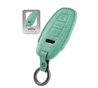 ontto Funda para llave de coche compatible con Audi A3 Hybrid 8Y A6 C8 RS E-tron GT Q4 Q7 A7 A8 SQ8 RS3 2019 - 2024 piel protección llave llavero llavero 3 botones cian D